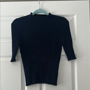Boden Navy Ribbed Knit Sweater